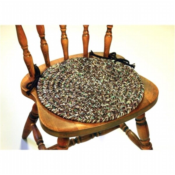 Rhody Rug Sandi Tweed Braided Chair Pads- Brown, 4PK - SA38A015X015-4