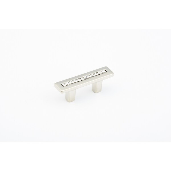 Schaub 32mm Center to Center Skyevale Cabinet Pull with Crystals Satin Nickel Finish - 301-15