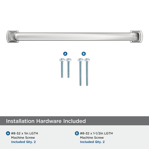 Amerock Surpass 7-9/16 inch 192mm Center-to-Center Polished Chrome Cabinet Pull - BP5552026