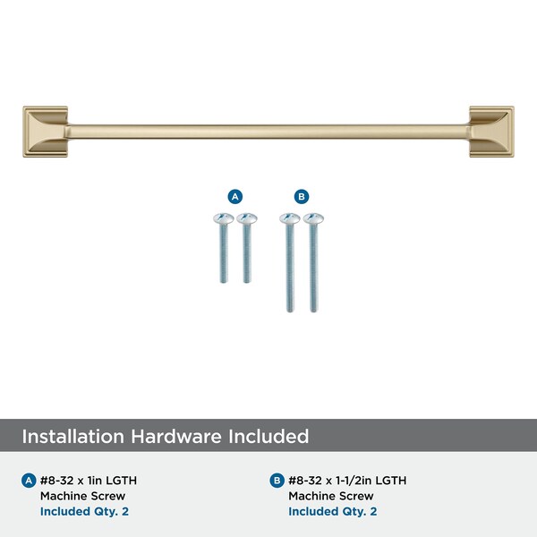Amerock Exceed 8-13/16 inch 224mm Center-to-Center Golden Champagne Cabinet Pull - BP36884BBZ