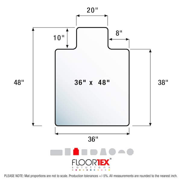 Floortex Advantagemat Plus APET Lipped Chair Mat for Hard Floors - 36" x 48" - NCCMFLAS0003