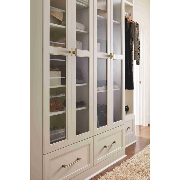 Amerock Riva 6-5/16 in 160 mm Center-to-Center Golden Champagne Cabinet Pull - BP55368BBZ