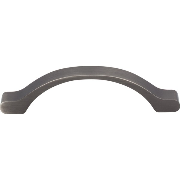 Elements By Hardware Resources 96 mm Center-to-Center Brushed Pewter Arched Seaver Cabinet Pull - 511-96BNBDL