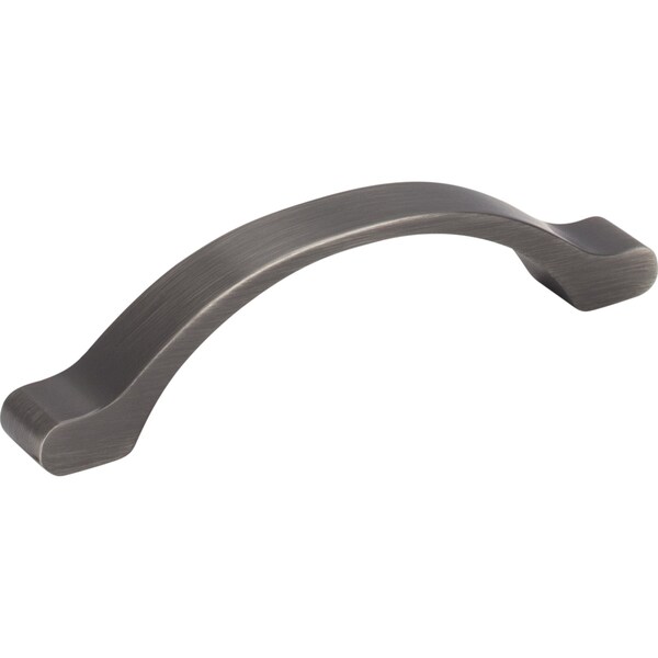 Elements By Hardware Resources 96 mm Center-to-Center Brushed Pewter Arched Seaver Cabinet Pull - 511-96BNBDL