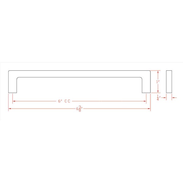 Richelieu 6 in (152 mm) Center-to-Center Brushed Nickel Contemporary Cabinet Pull - BP667556195