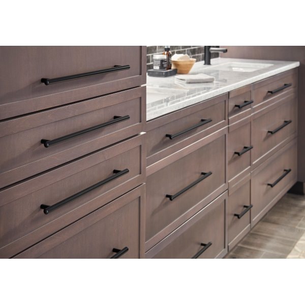 Jeffrey Alexander 96 mm Center-to-Center Dark Bronze Key Largo Cabinet Bar Pull - 146ORB