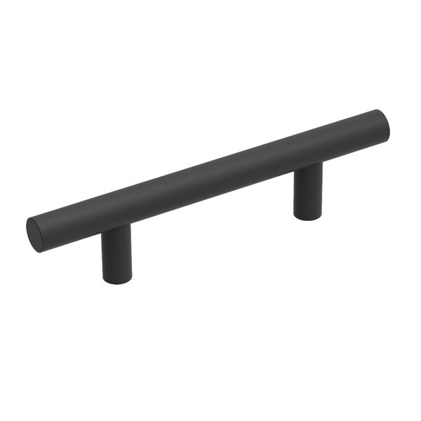 Heritage Designs Contemporary Bar Pull 3 Inch Center to Center Matte Black Finish, 10PK - R077744MBX10B