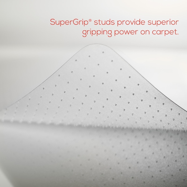 Deflecto Chair Mat 45"x53", Traditional Lip Shape, Clear, for Carpet - CM11232
