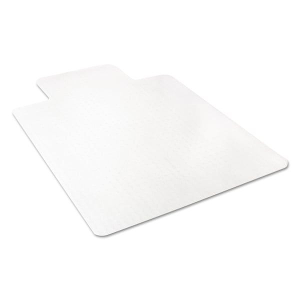 Deflecto Chair Mat 45"x53", Traditional Lip Shape, Clear, for Carpet - CM11232