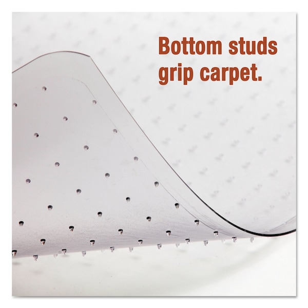 Alera Cleated Chair Mat, Carpet, 36x48, Clear - UNV56806