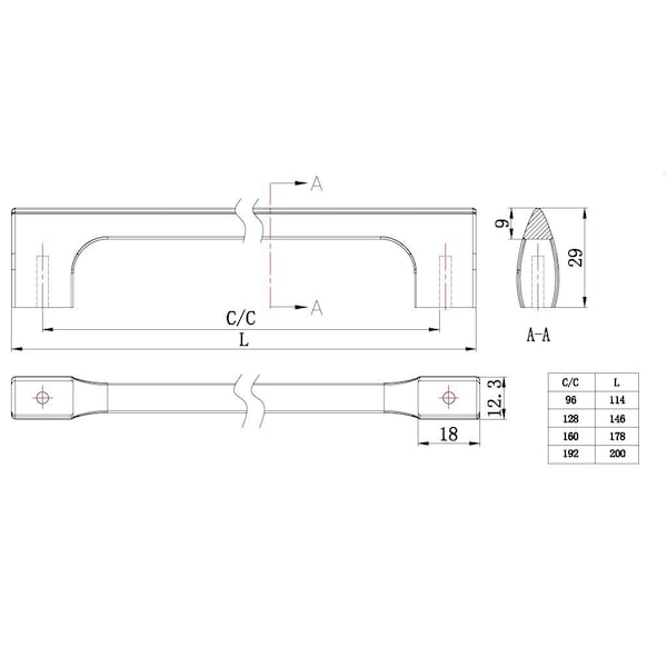 Richelieu 12 5/8 in (320 mm) Center-to-Center Brushed Nickel Contemporary Drawer Pull - BP814320195