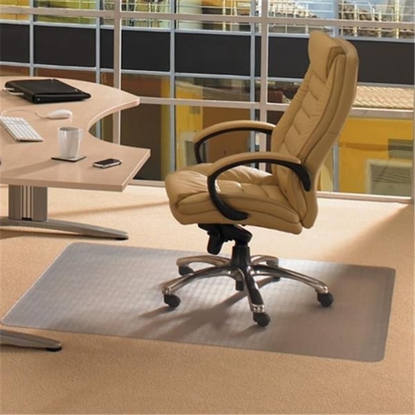 Floortex Floortex Cleartex 1115226EV Advantagemat Pvc Rectangular Chair Mat For Standard Pile Carpets 0.38 In.; Clear 48 X 60 In. - 1115226EV