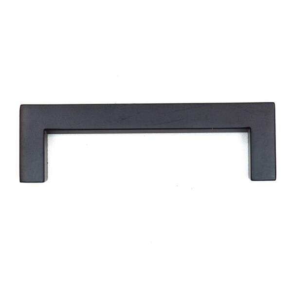Emtek Warwick Cabinet Pull with 4 in Center to Center Flat Black Finish - 86705US19