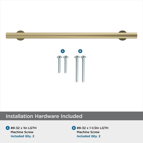 Amerock Radius 7-9/16 inch 192mm Center-to-Center Golden Champagne Cabinet Pull - BP36868BBZ