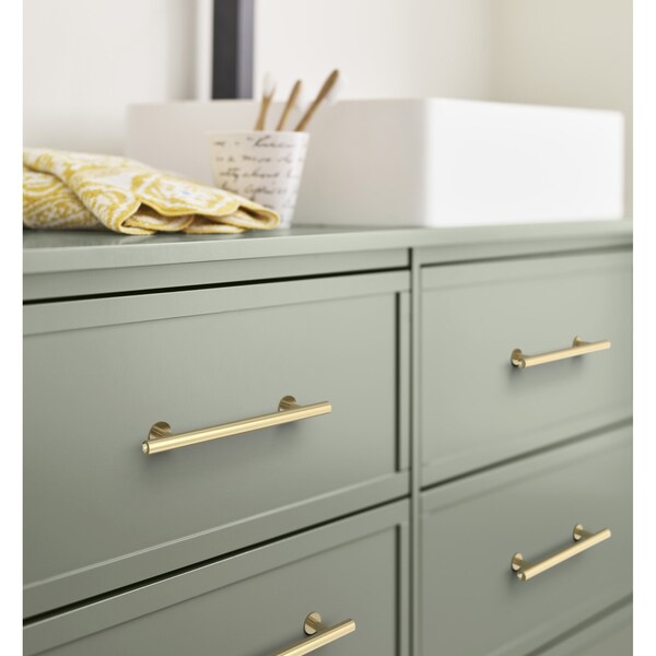 Amerock Radius 7-9/16 inch 192mm Center-to-Center Golden Champagne Cabinet Pull - BP36868BBZ