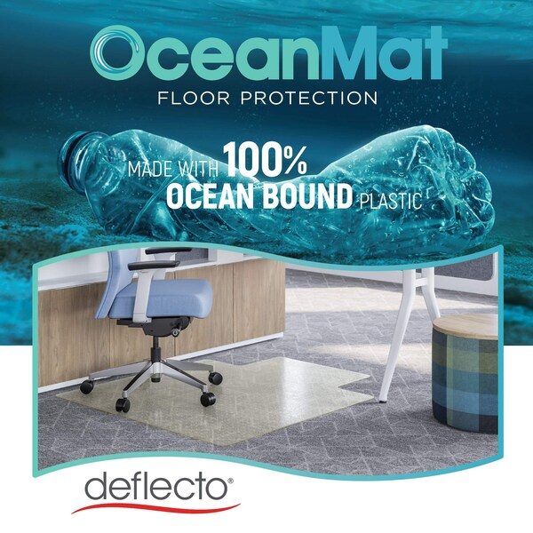 Deflecto OceanMat for Low Pile Carpet, 36x48 w/Lip - CM1K112OCB