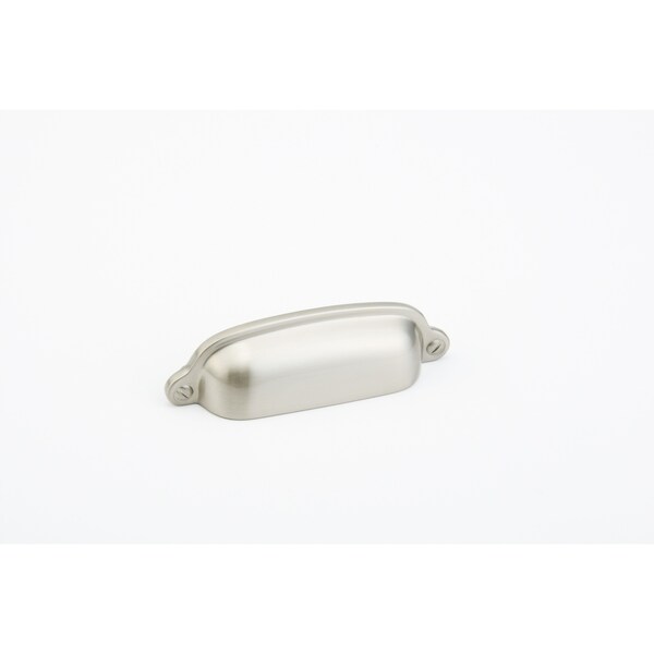 Schaub 3in Center to Center Country Cup Pull Satin Nickel Finish - 743-15
