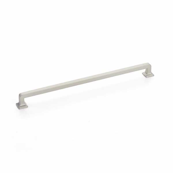 Schaub 12in Center to Center Menlo Park Cabinet Pull Satin Nickel Finish - 525-15