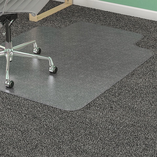 Lorell Plushmat Standard Lip Chairmat, Vinyl - LLR25757