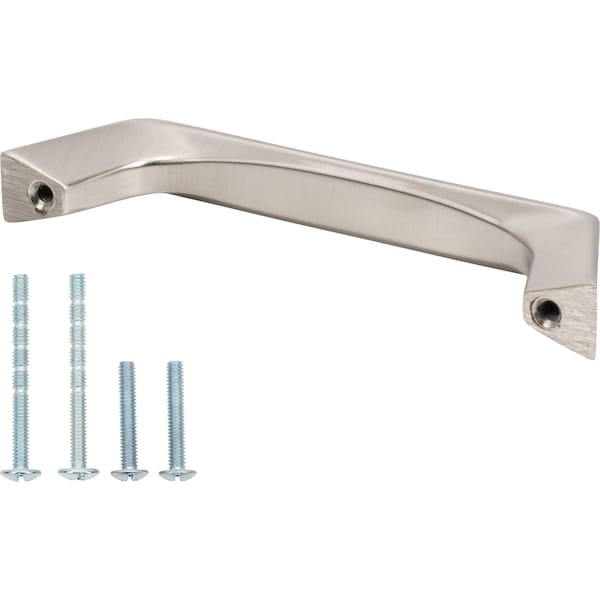 Designperfect 3-3/4'' Center-to-Center Handle Pull, Brushed Satin Nickel, 10PK - DPA10S513SNB