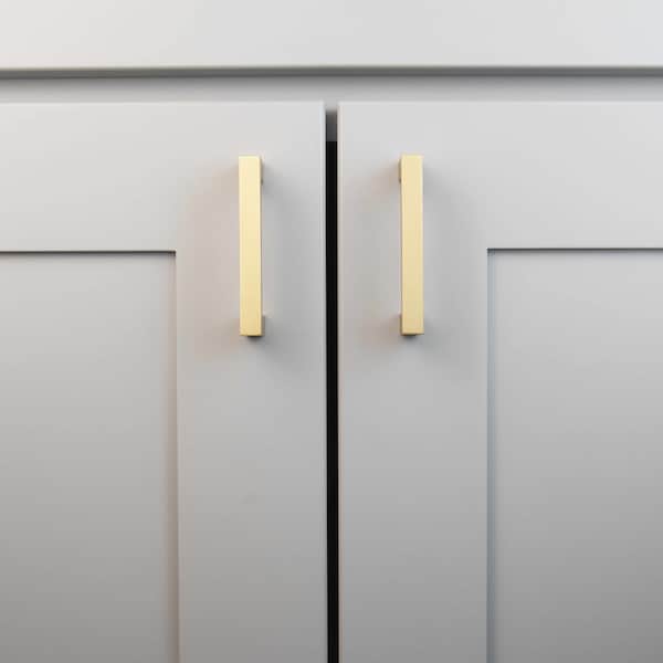 Heritage Designs Contemporary Pull 3 Inch Center to Center Brushed Brass Finish, 10PK - R077746BBX10B
