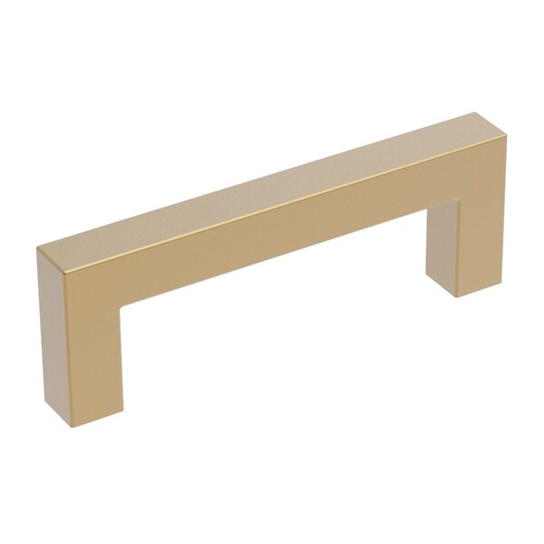 Heritage Designs Contemporary Pull 3 Inch Center to Center Brushed Brass Finish, 10PK - R077746BBX10B
