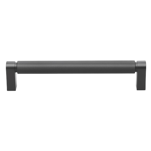 Gliderite Hardware 6-1/4 in. Center to Center Knurled Bar Pull Matte Black, 5PK - 4788-160-MB-5