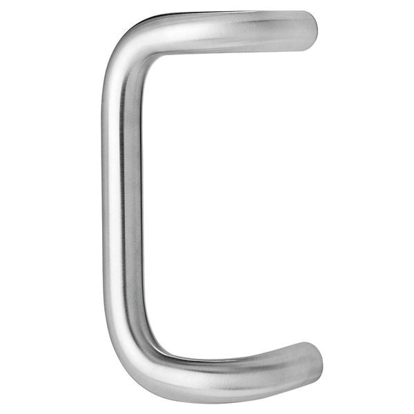 Rockwood Offset Pull Handle, Stainless Steel, Satin, Clips/Fasteners - BF157.32DMS