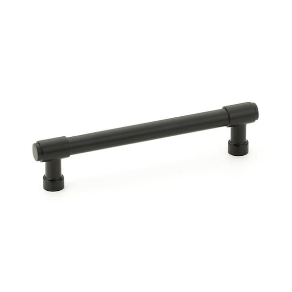 Emtek Jasper Cabinet Pull with 5 in Center to Center Flat Black Finish - 86688US19