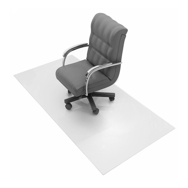 Back2Basics Cleartex Advantagemat Pvc Rectangular Chair Mat For Low Pile Carpets 0.25 In, Clear 48 X 79 In. - BA298562