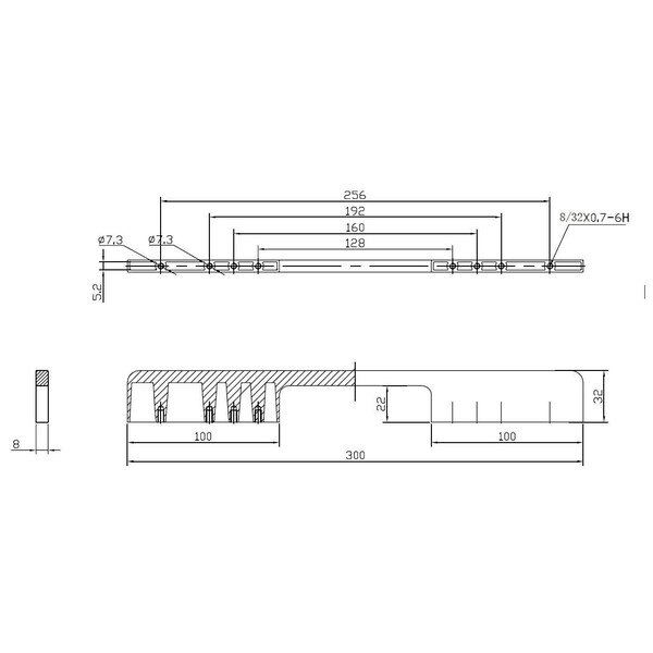 Richelieu 5 1/16-inch to 10 1/8-inch (128 mm to 256 mm) Center to Center White Contemporary Cabinet Pull - BP73012830