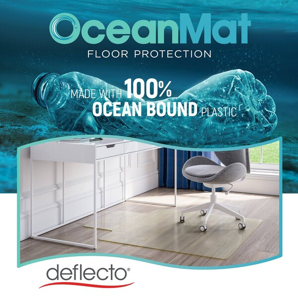 Deflecto OceanMat for Hard Floors, 36x48 w/Lip - CM2G112OCB