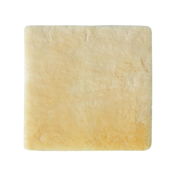 Gfancy Fixtures 17 in. Square Natural Off White Medical Grade Sheepskin Chair Pad - GF3094688