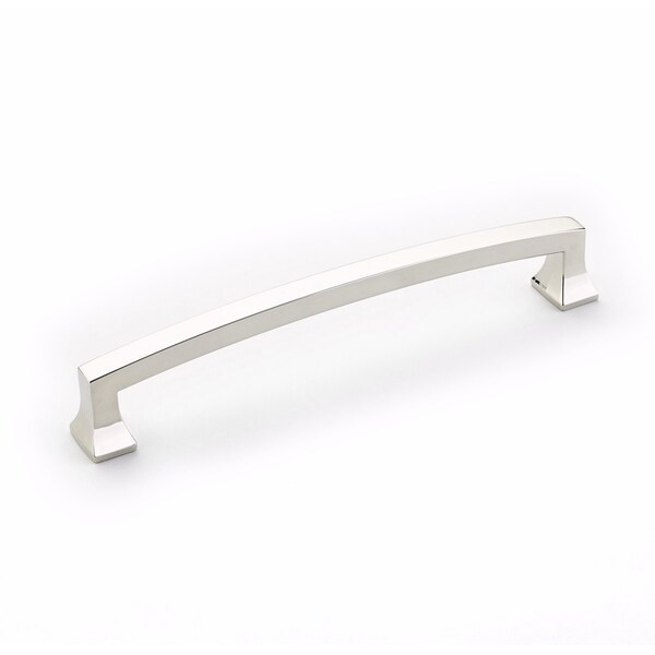 Schaub 6in Center to Center Menlo Park Cabinet Pull Polished Nickel Finish - 541-PN