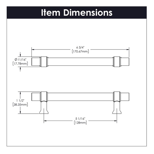 Hickory Hardware Crystal Palace Collection Pull 5-1/16 Inch 128mm - H079519-CA14