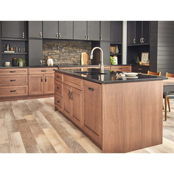 Jeffrey Alexander 128 mm Center-to-Center Brushed Pewter Strap Mirada Cabinet Pull - 80152-128BNBDL