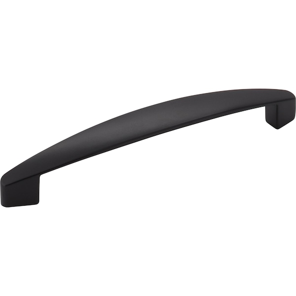 Elements By Hardware Resources 128 mm Center-to-Center Matte Black Asymmetrical Belfast Cabinet Pull - 308-128BLK