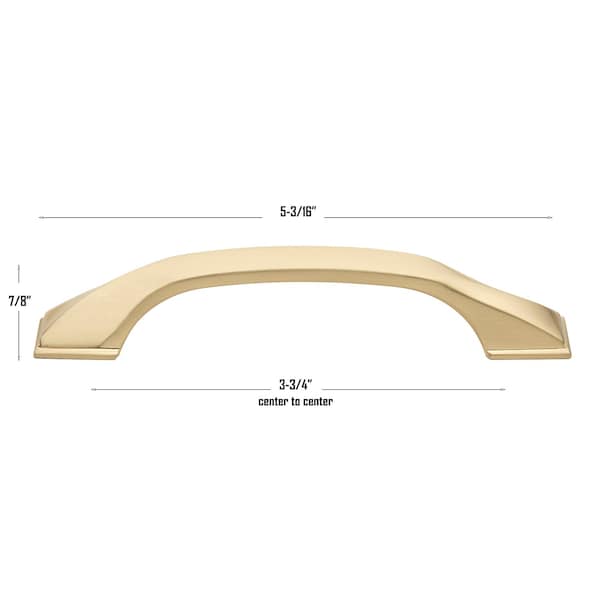 Gliderite Hardware 3-3/4 in. Center to Center Solid Twisted Bar Pull Champagne Gold, 10PK - 4841-96-CHPG-10