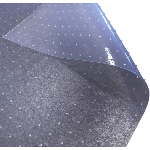 Floortex Chair Mat 45"x53", Traditional Lip Shape, Clear, for Carpet - FR31341526LV