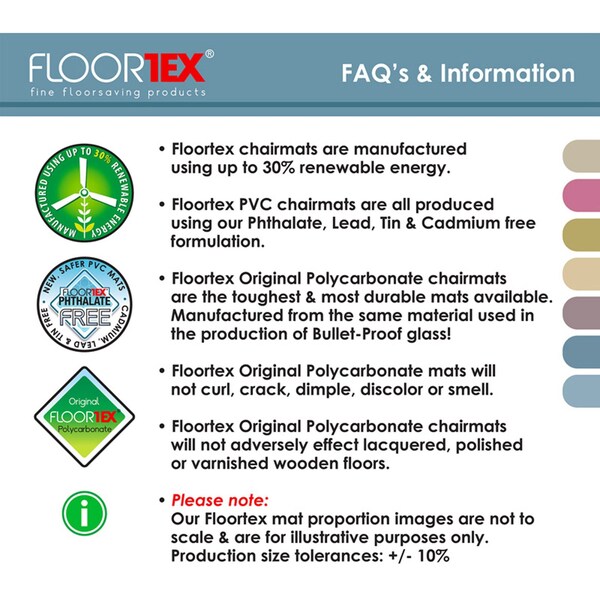 Floortex Chair Mat 45"x53", Traditional Lip Shape, Clear, for Carpet - FR31341526LV