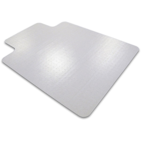Floortex Chair Mat 45"x53", Traditional Lip Shape, Clear, for Carpet - FR31341526LV