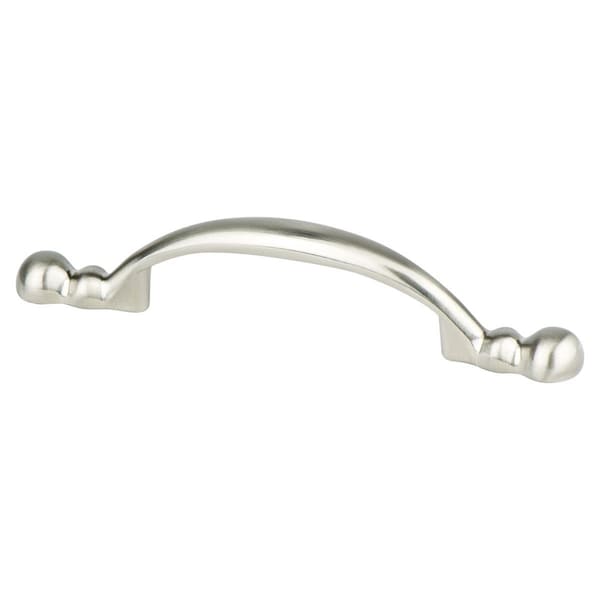 Berenson 3 in. Traditional Advantage Four CC Brushed Nickel Rounded End Pull - 0924-1BPN-P