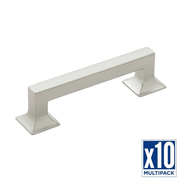 Hickory Hardware Pull 3-3/4 Inch (96mm) Center to Center, 10PK - P3011-SS-10B