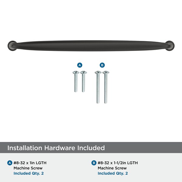 Amerock Kane 10-1/16 inch 256mm Center-to-Center Black Bronze Cabinet Pull - BP53810BBR