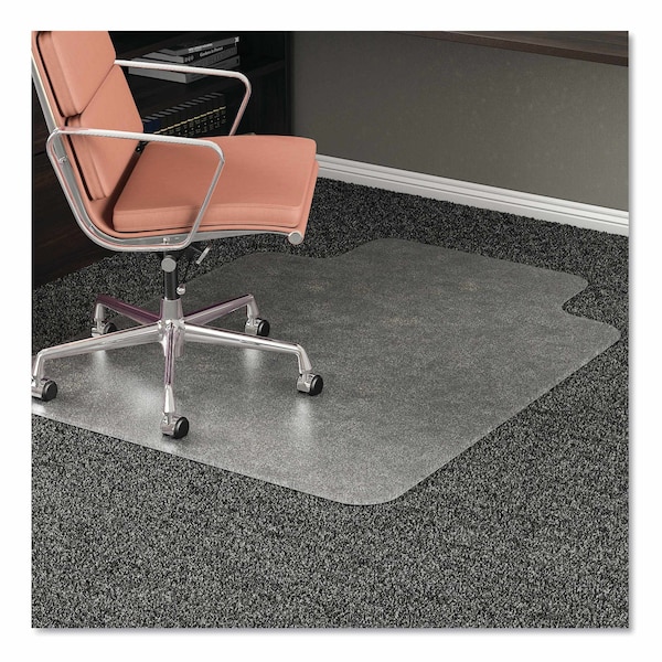 Deflecto Chair Mat 36"x48", Traditional Lip Shape, Clear, for Carpet, Thickness: 1/2" - CM15113
