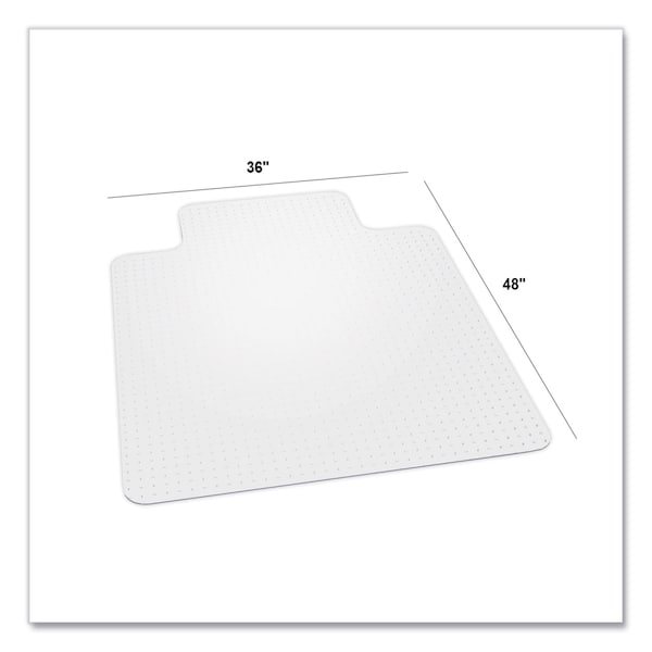 Es Robbins Chair Mat 36"x48", Traditional Lip Shape, Clear, for Carpet - 122073