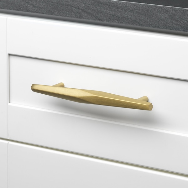 Gliderite Hardware 5-1/16 in. Center to Center Faceted Bar Pull Satin Gold, 5PK - 4789-128-SG-5