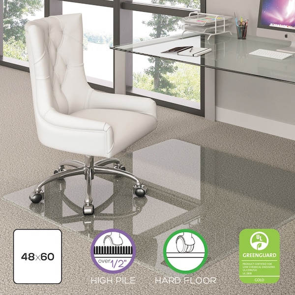 Deflecto Premium Glass Chair Mat 48"x60", Clear - CMG70434860