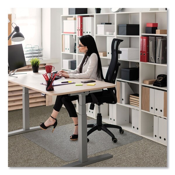 Floortex Ultimat Polycarbonate Chair Mat, High Pile Carpets, 60 x 48, Clear - ER1115227ER