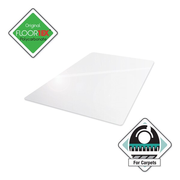 Floortex Ultimat Polycarbonate Chair Mat, High Pile Carpets, 60 x 48, Clear - ER1115227ER